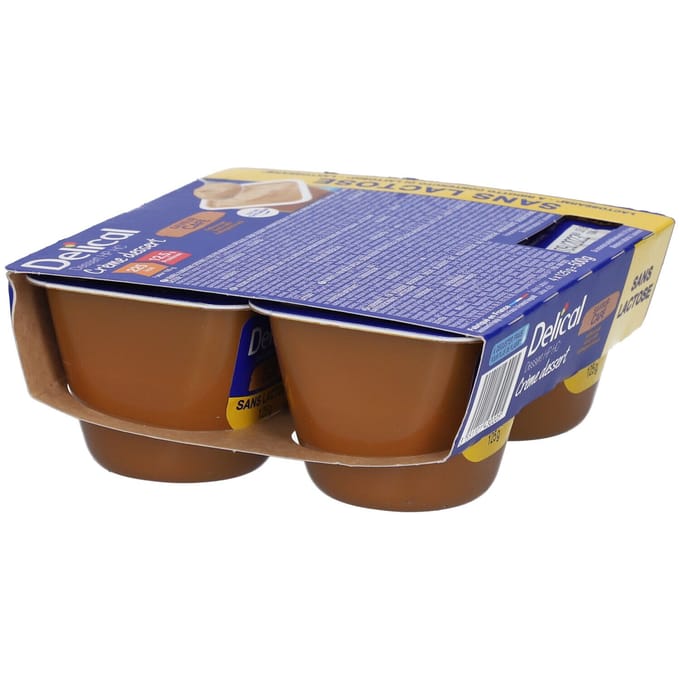 Delical Lactosevrije Dessertcrème Koffie 4x125 Voeding