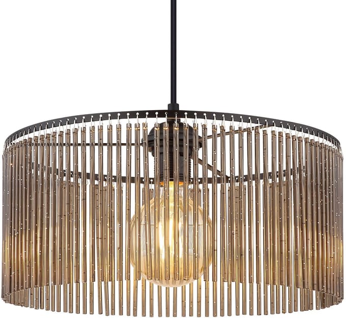 Globo - hanglamp - LEEDS - zwart - metaal - Ø 35cm - E27 - 33080108