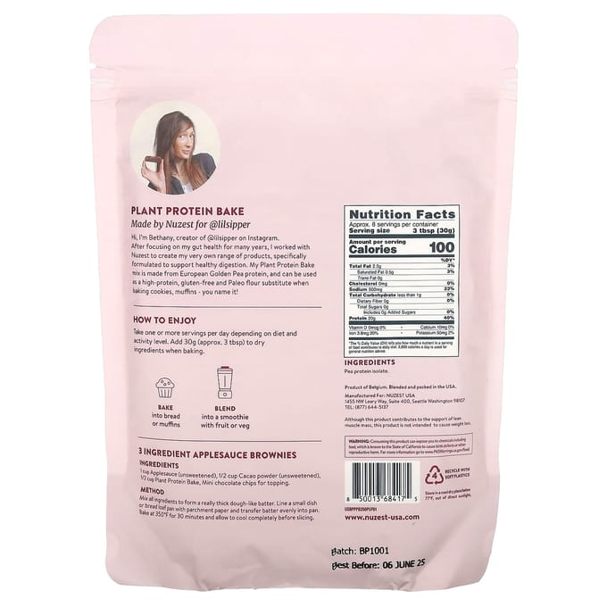 Nuzest, Plantaardig Eiwit Bakken, 250 g (250 gram)