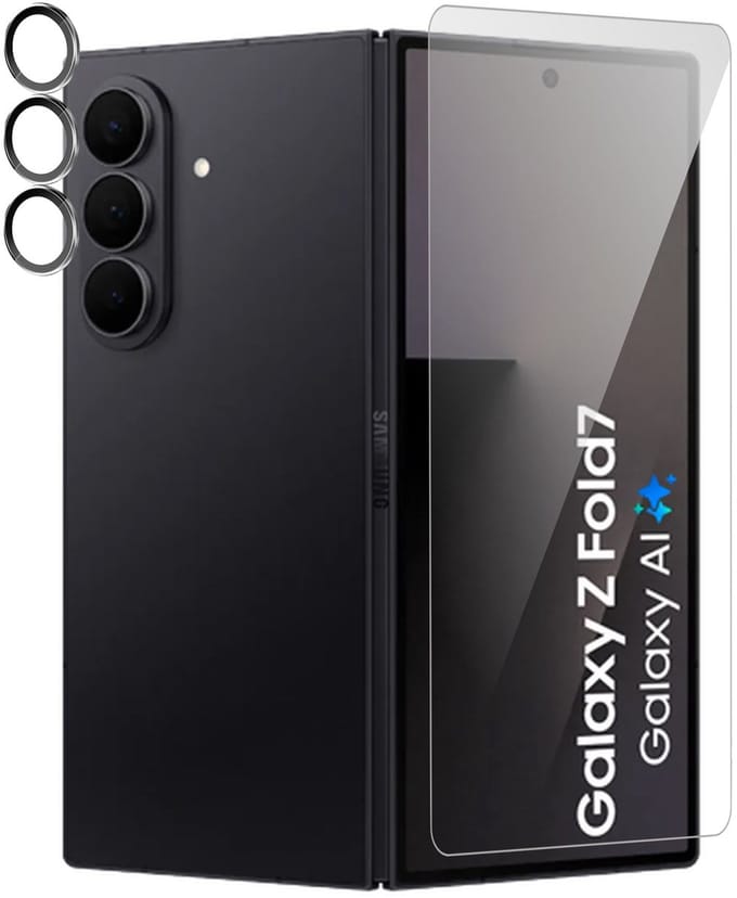 Screenprotector & Camera Protector geschikt voor Samsung Galaxy Z Fold 7 - Glas