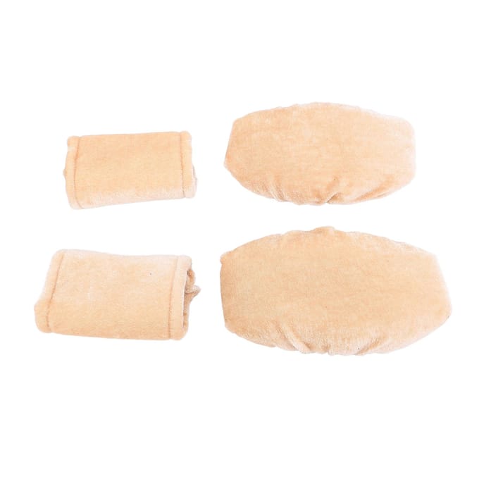 2 Sets Kruk Onderarm Pad Hoes Set Zachte Kruk Onderarm Pad en Handvat Kussens beige