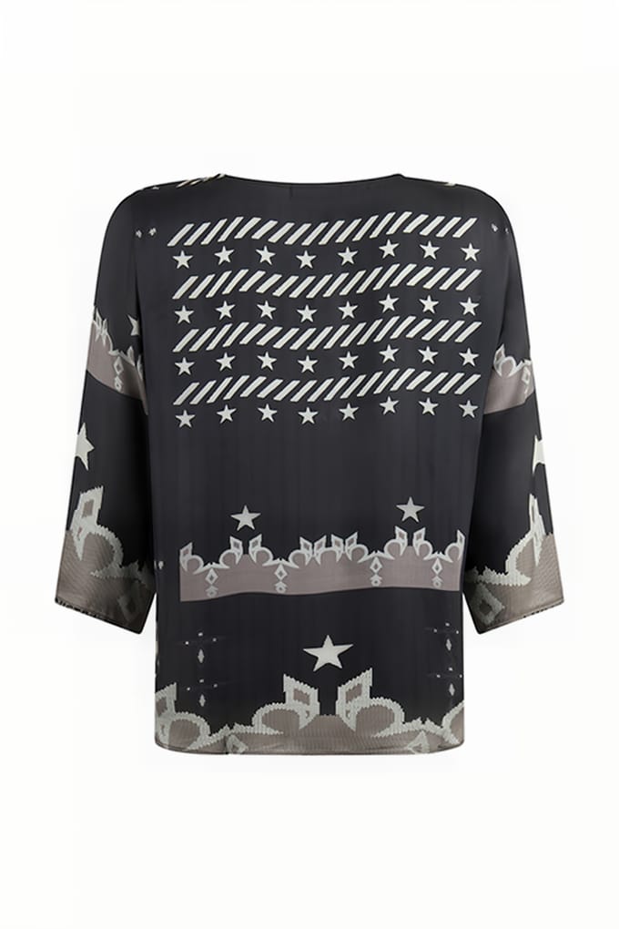 Mucho Gusto Blouse Auckland Stars Maat: S | Blouses Outlet | Dames | Zwart