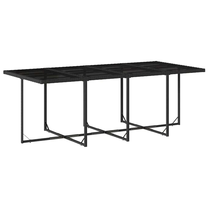 vidaXL - 9-delige - Tuinset - poly - rattan - zwart