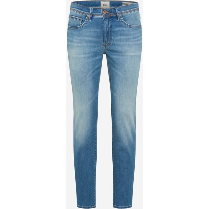 Brax Heren Jeans  Style CHRIS SKY BLUE USED, denim lichtblauw, maat 40/36
