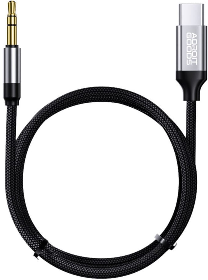 AdroitGoods Usb-c naar 3.5mm AUX kabel – Audiokabel - Usb-C naar 3.5mm jack - 1m