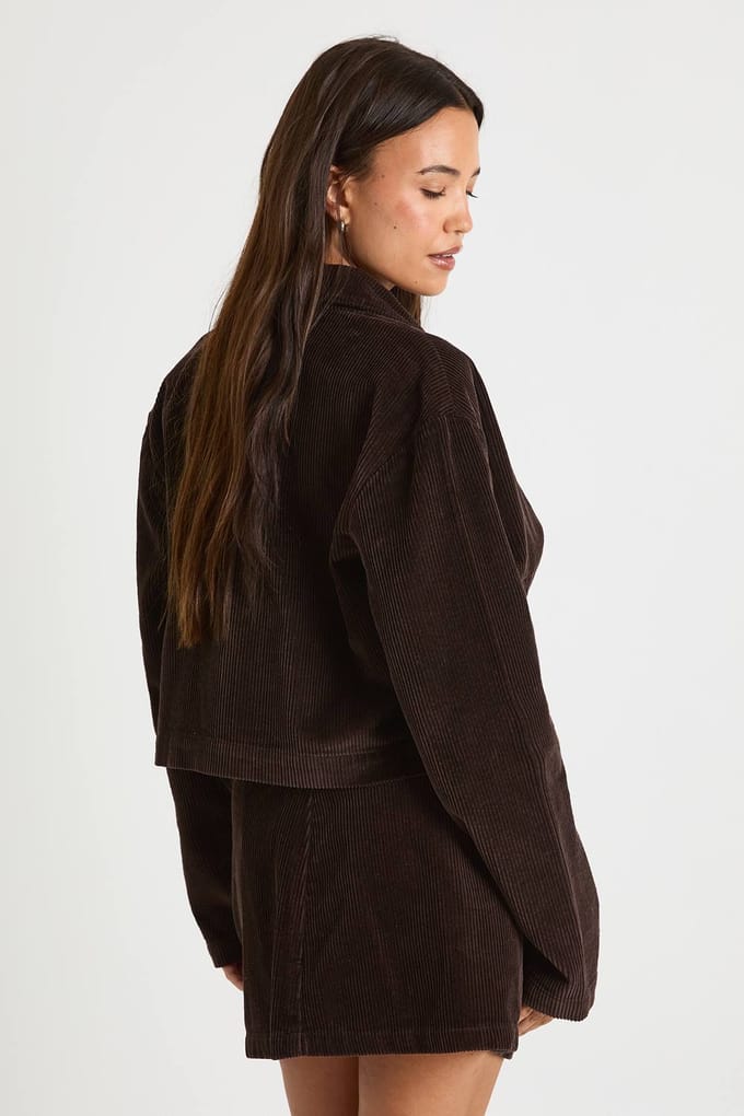 boohoo Dames Cord minirok | Chocolate | Maat: 16