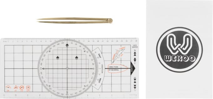 Wikoo® Koersplotter - Geschikt voor Vaarbewijs Cursussen - Inclusief Kaartpasser en Handleiding