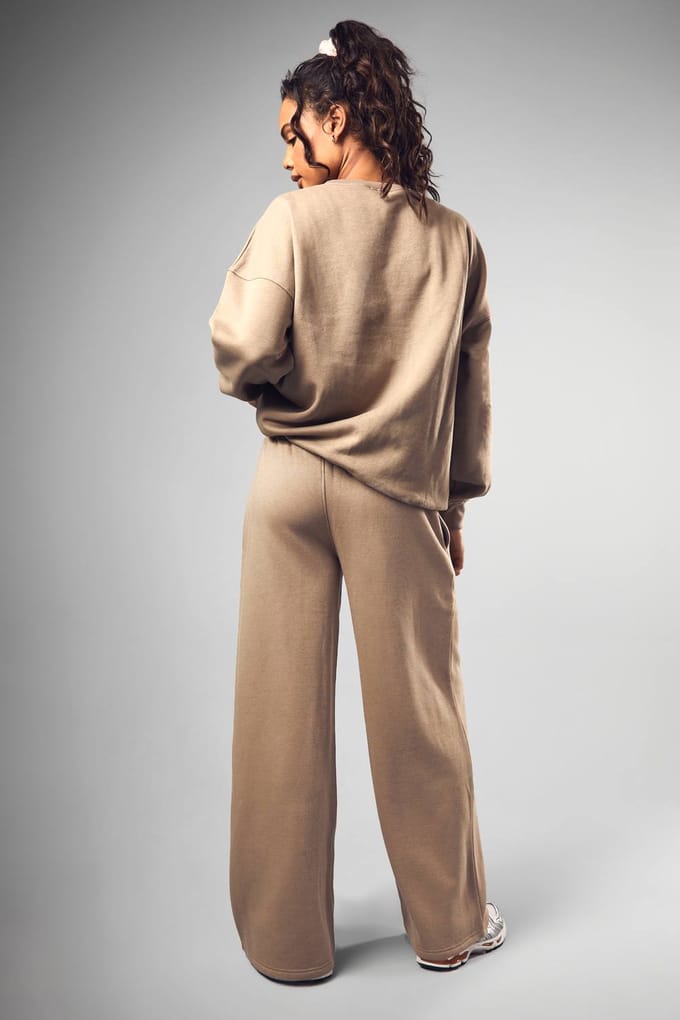 boohoo Dames DSGN Studio Applique Jogger met rechte pijpen | Stone | Maat: 2XL