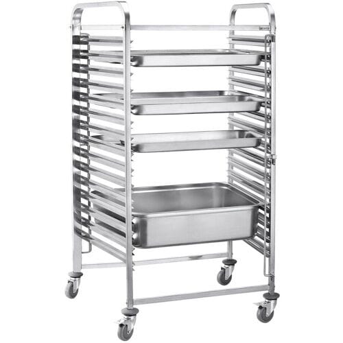 GGM Gastro Tablettwagen - für 16 Tabletts GN 2/1 Zilver