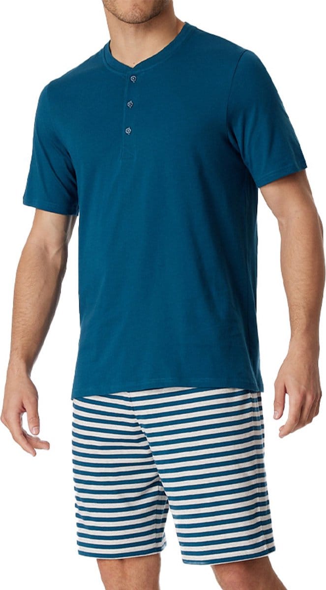 Schiesser – Casual Nightwear – Pyjama – 181164 - Petrol - 50