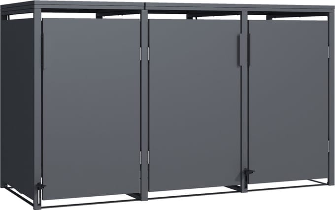 TuinChamp Container berging staal Holten voetpedaal 3 containers - Kliko ombouw