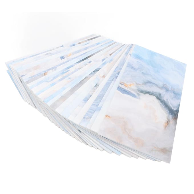 32 STUKS Wandpanelen Peel and Stick PVC Composiet Schuim Waterdicht Oliebestendig Gemarmerd Decoratieve Wand white