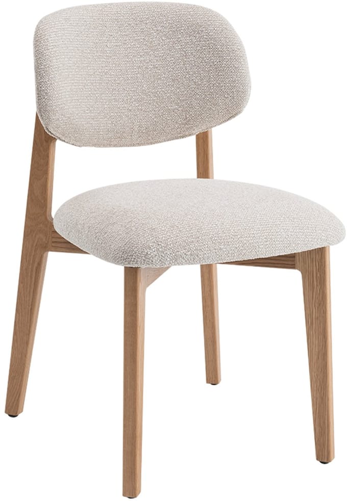 Eetkamerstoel Carmen Beige – Massief Naturel Eiken -gemonteerd