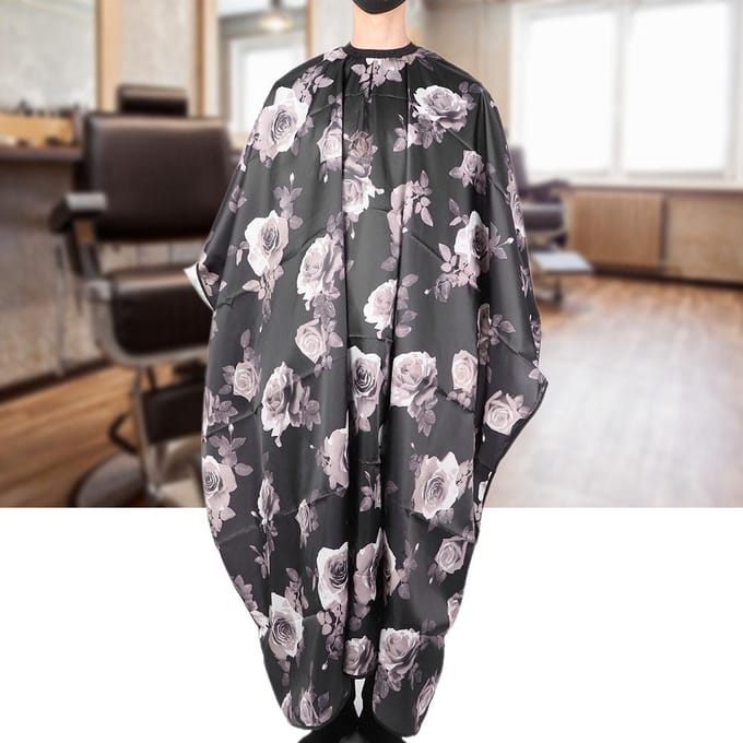 Volwassen Salon Kapsel Haarstyling Kleuren Cape Gewaad Modieuze Kappersbarbier Wikkel Schort gray