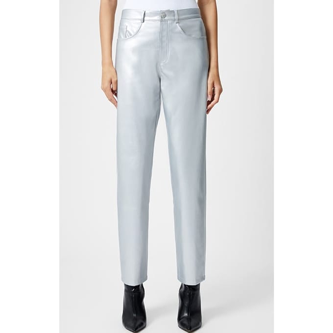 French Connection Faux Jean Silver Taglia: 6 | Pantaloni di pelle Outlet | Donna | Grigio