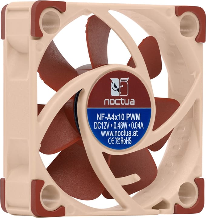 Noctua NF-A4x10 12V PWM - Case ventilator - 40mm - Brown - 20 dBA