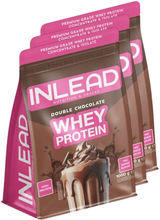 Inlead | Whey Protein | Double Chocolate | 3 stuks | 3 x 1000g