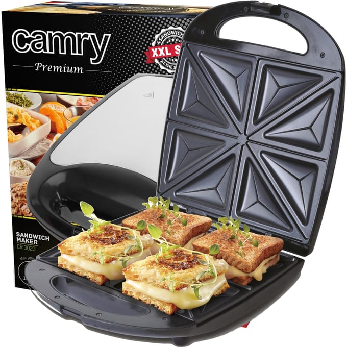 Camry CR 3023 - Tosti ijzer - Zwart/zilver