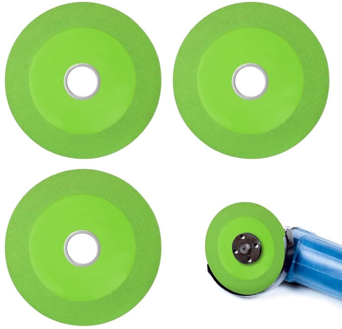 Set van 3 Diamantzaagbladen voor Hoekslijper - 100mm Snijdisk voor Glas, Keramiek en Steen