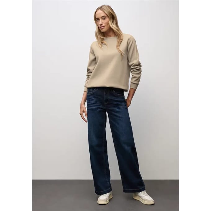 Sweater met geribd detail