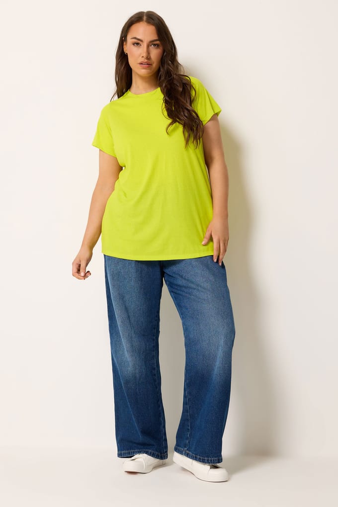 Yours Limoengroen Core Basic Tshirt Size 46