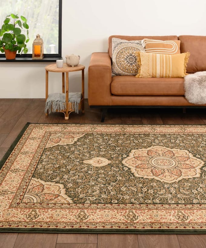 Perzisch tapijt - Mirage Majesty groen/beige 120x170