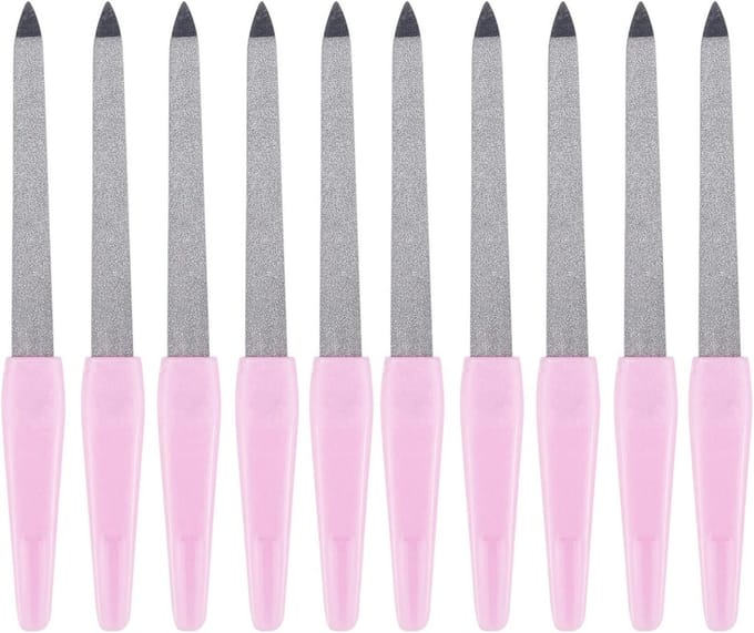 10x Professionele Diamanten Nagelvijlen Dubbelzijdig - Manicure Set voor Thuis & Salon