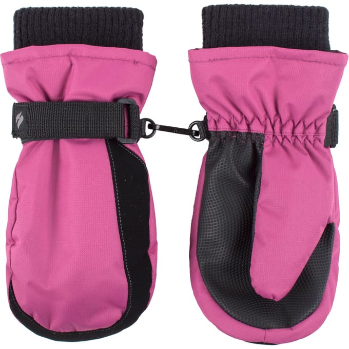 Kinderen Winter Fleece Gevoerde Thermische Ski Sneeuw Wanten - Roze