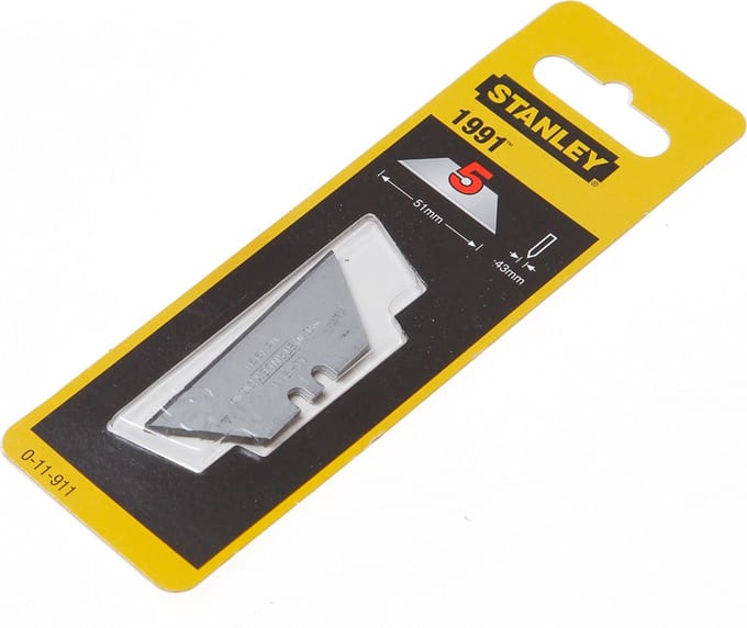 Stanley Reservemesjes 1991 0-11-911 Zonder Gaten 50x19mm 5 Stuks