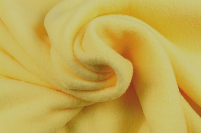 Fleece stof - Licht geel - 1 meter - Per meter - Anti pilling fleece