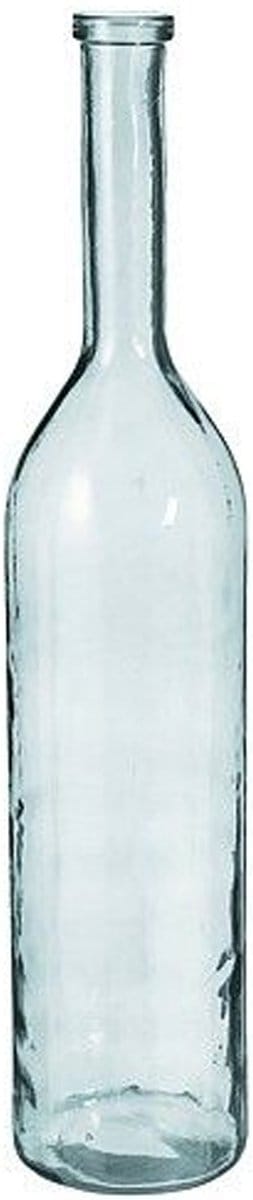 Mica Decorations Rioja Fles Vaas - H100 x Ø21 cm - Gerecycled Glas - Transparant