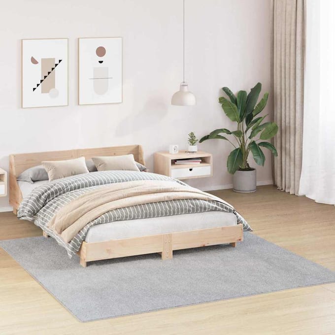 vidaXL - Antislip - Shaggy - Tapijt - Grijs - 200 - x - 200 - cm - PP
