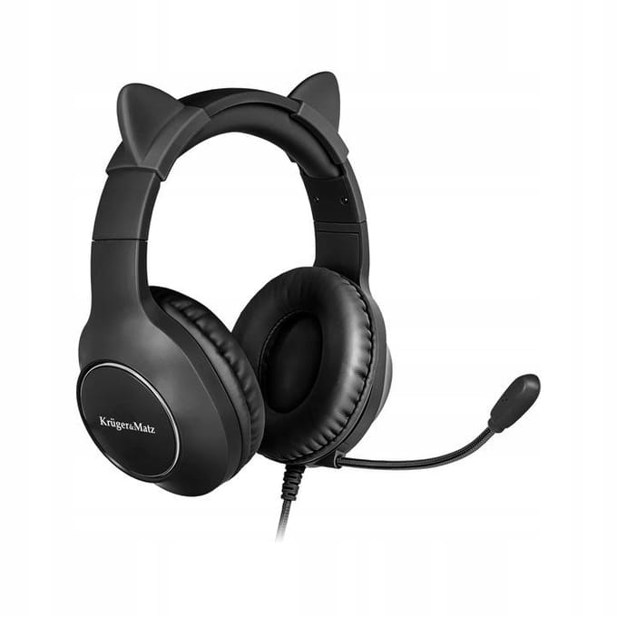 Krüger&Matz KM0659 - Krüger & Matz gaming hoofdtelefoon voor kinderen, zwart