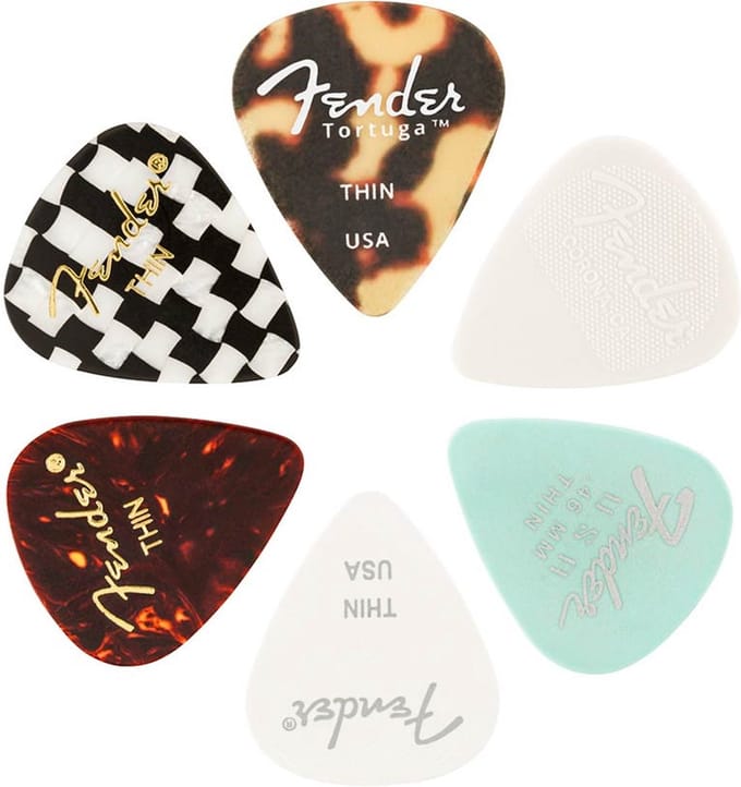 Fender 1980100100 Plectrums Dun 351 Vorm 6 Stuks