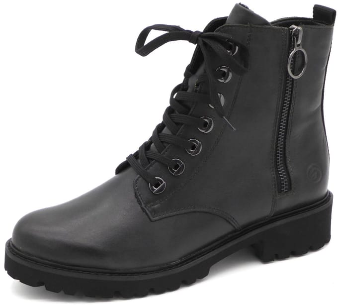 Remonte Groene Leren Dames Veterboots - Groen - 42