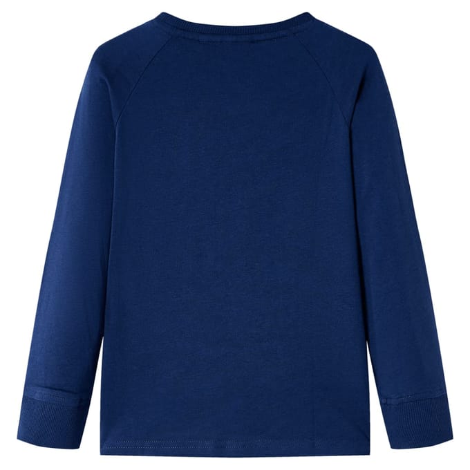 vidaXL Kindershirt met lange mouwen 116 marineblauw