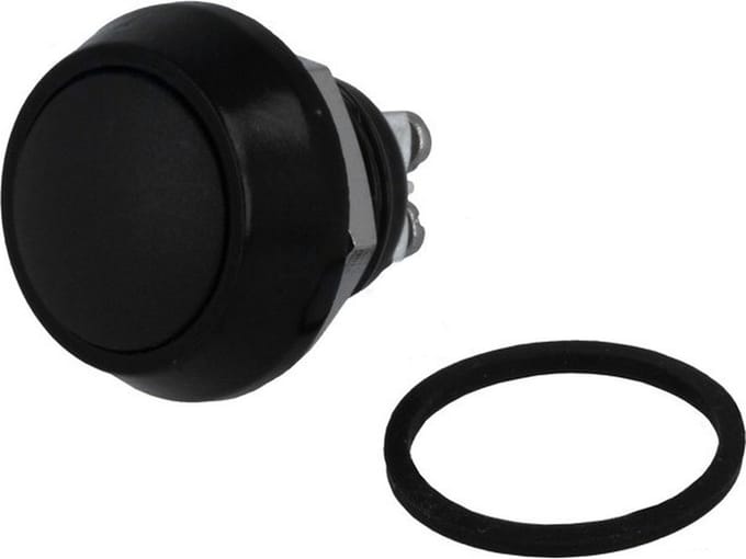 Push schakelaar - 12mm - SPST NO - 36V