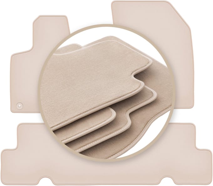 PREMIUM beige vloermatten voor: Citroen C4 Picasso II minivan 2013-