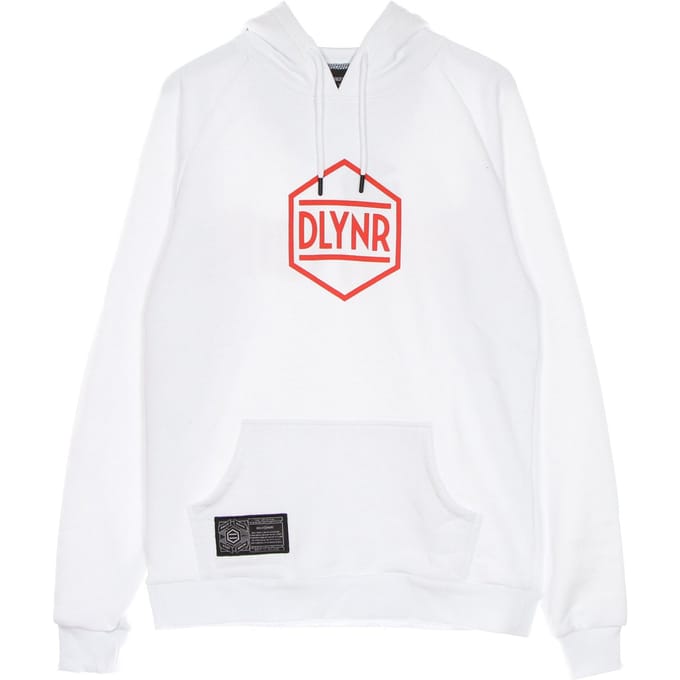 Herenhoodie Logo Dlynr Hoodie Wit
