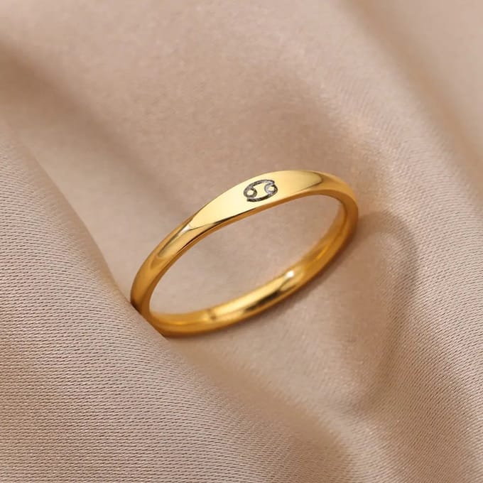 Sterrenbeeld ring - Horoscoop ring - Kreeft - Zegelring stijl