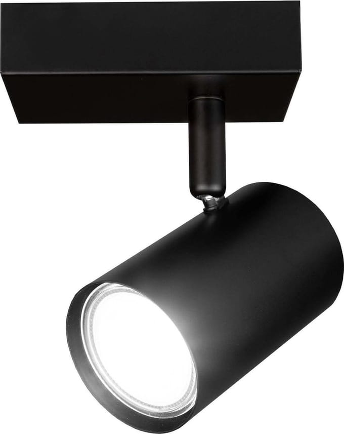 Ledvion LED Plafondspot Zwart 1-lichts Rechthoek GU10 3W koud wit