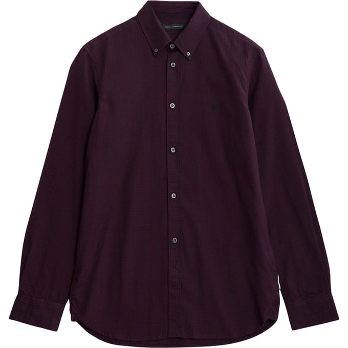 French Connection Gingham Ls Chateaux/marine Größe: S | Business hemden Outlet | Herren