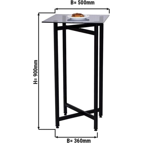 GGM Gastro Bijzettafel - inklapbaar - 50x50cm zwart