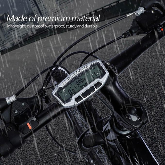 Waterdichte Bedrade Fietscomputer Buitenshuis Kilometerteller Fietsen Rijdaccessoire black