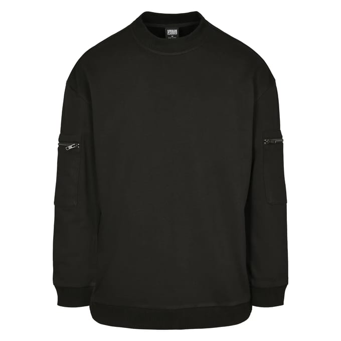 Urban Classics - Training Terry Sweater/trui - M - Zwart