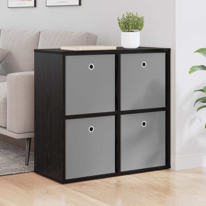 vidaXL - Dressoir - Zwart - Eiken - 68,5 - x - 32 - x - 67 - cm