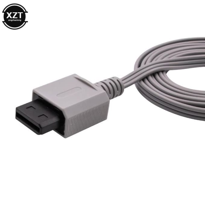 1.8m 3 Câbles RCA pour Nintendo Wii Console de contrôleur Audio Vidéo Câble AV Composite 480p plaqué Or 3RCA