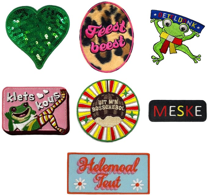 Fjesta© Voordeelpakket - Oeteldonk emblemen - 7 stuks - Dames