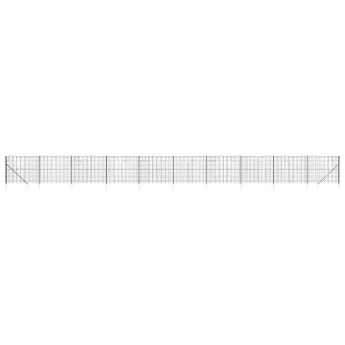 vidaXL - Draadgaashek - met - grondankers - 1,8x25 - m - groen