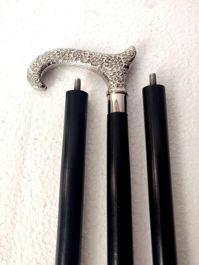 Wandelstok - Stijlvolle stok - Ondersteuning bij lopen - Vintage design - 94 cm - Zilver